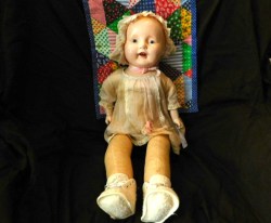 23'' ORIGINAL GAUZY PINK  OUTFIT, ONESIE  COMPOSITION VANTA BABY AMBERG MAMA DOLL 1927